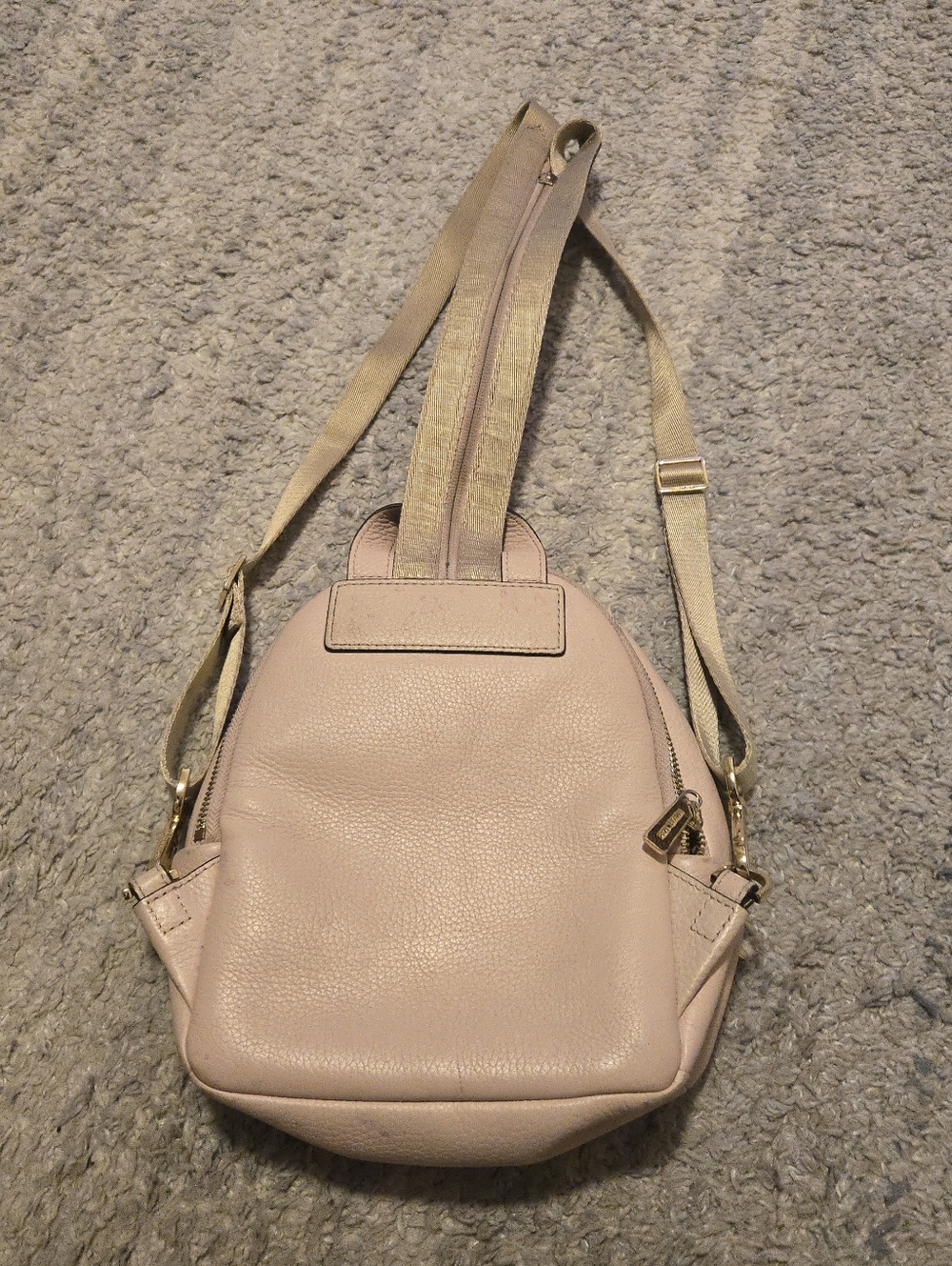 Michael Kors Abbey XS Pebble Leather Studded Sling Backpack - Blush Pink - Picture 9 of 12